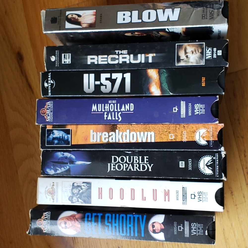8 thrillers on VHS